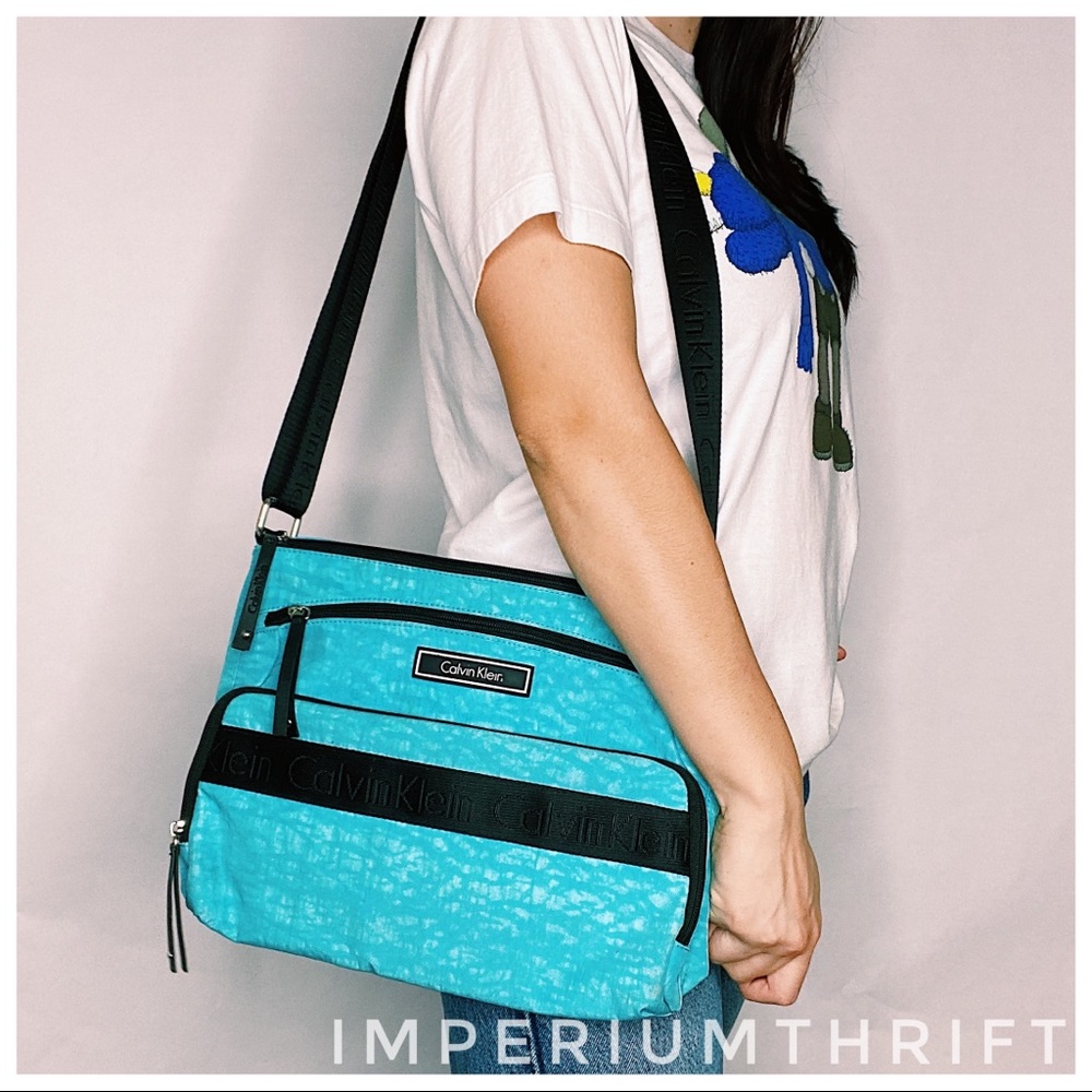 Baby Blue Calvin Klein Side Purse